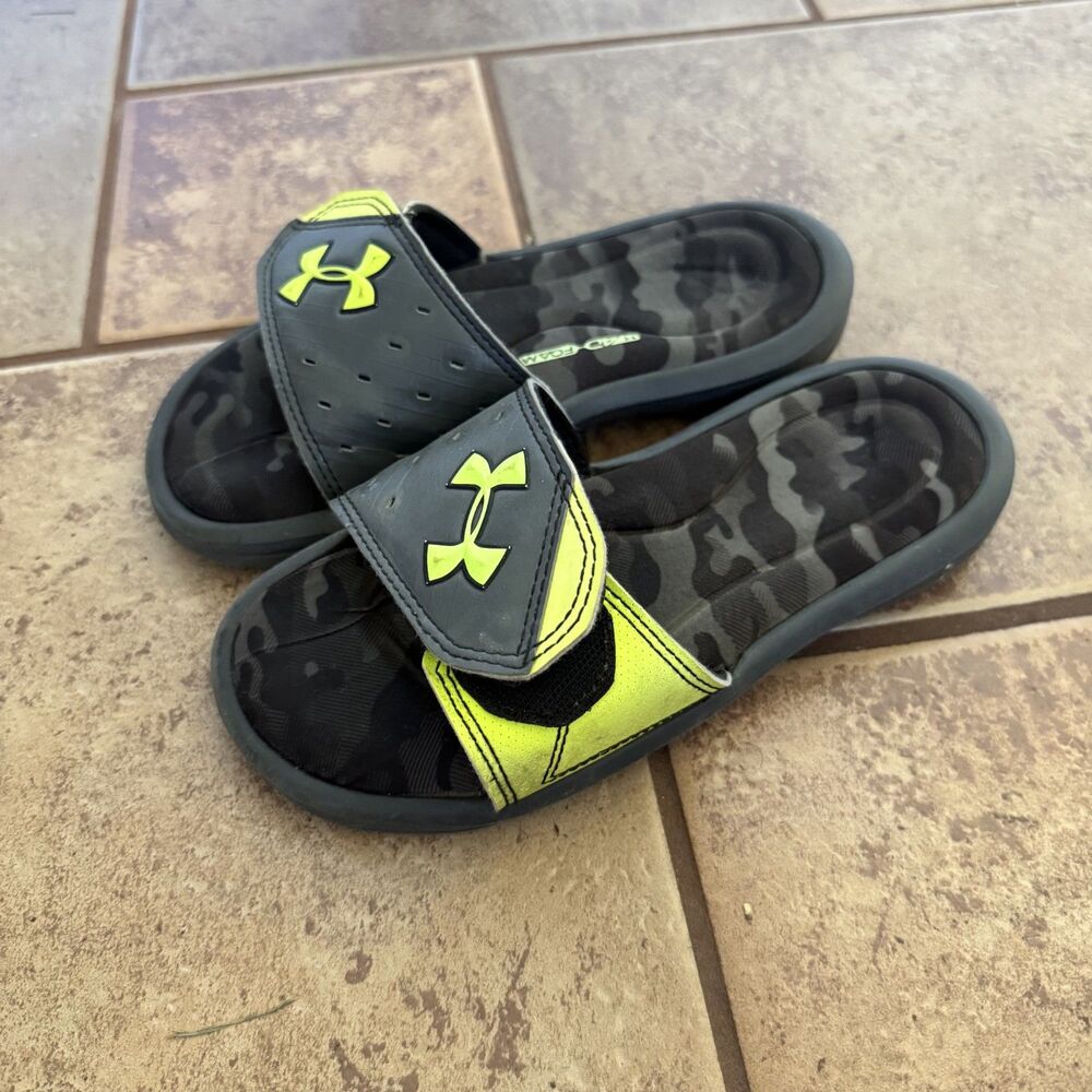 under armour boy size 2 slides sandals shoes